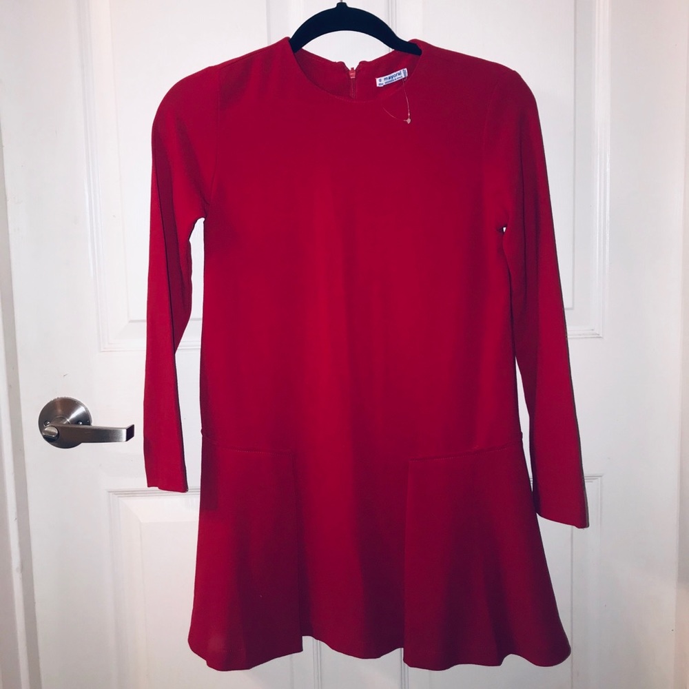 Cute Long Sleeved Mayoral Girls Holiday Dress